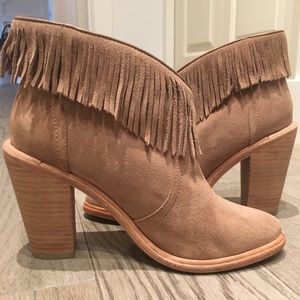 Joie Loren Suede Fringe Booties